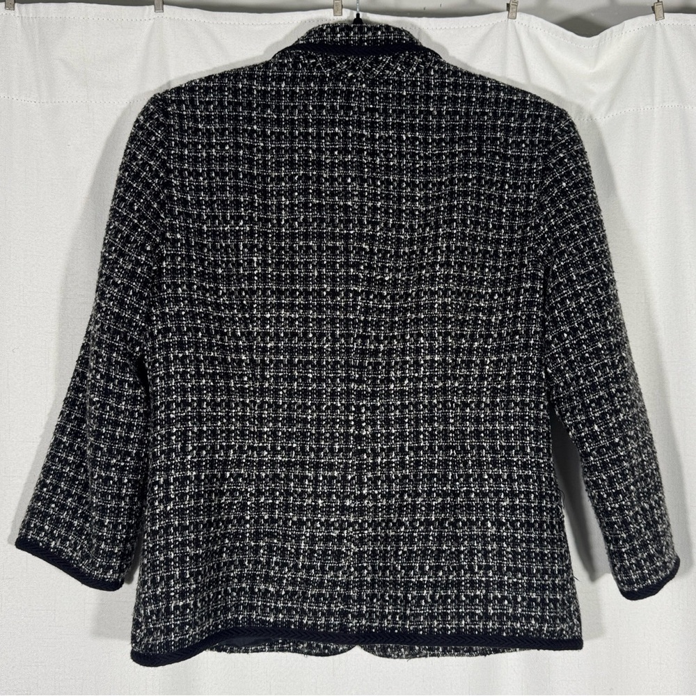 Laundry By Shelli Segal Black and White Tweed Skirt Suit Set - Picture 3 of 12